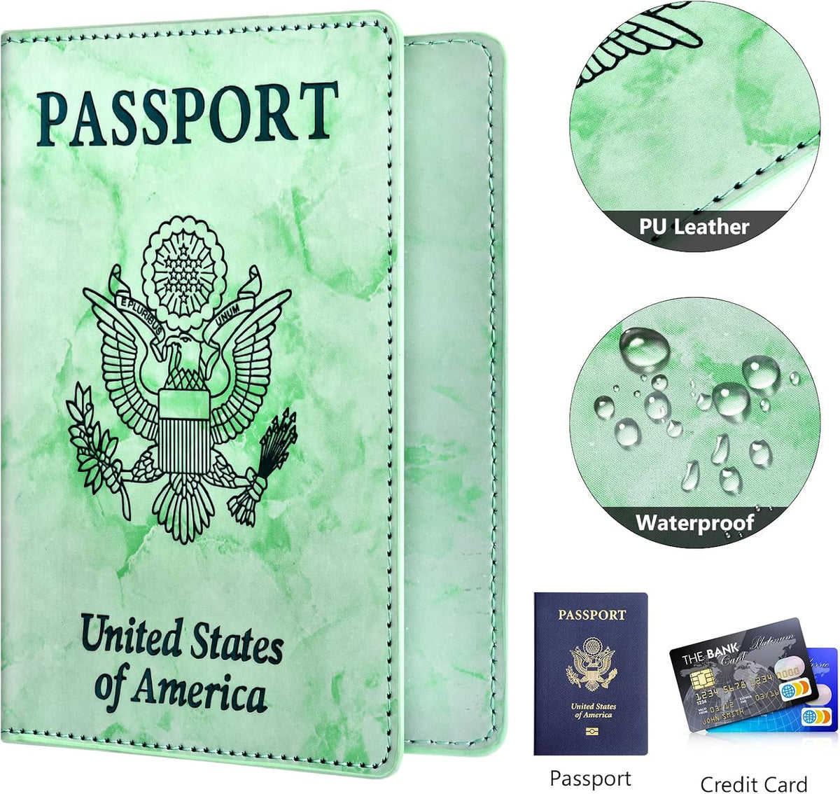 Eoehro Passport Holder for Travel Essentials, Passport Wallet Cover Case for Travel Must Haves Accessories,Passport Book Holders for Women and Men(black)