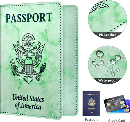 Eoehro Passport Holder for Travel Essentials, Passport Wallet Cover Case for Travel Must Haves Accessories,Passport Book Holders for Women and Men(black)