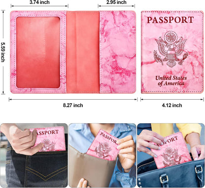 Eoehro Passport Holder for Travel Essentials, Passport Wallet Cover Case for Travel Must Haves Accessories,Passport Book Holders for Women and Men(black)