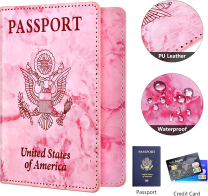 Eoehro Passport Holder for Travel Essentials, Passport Wallet Cover Case for Travel Must Haves Accessories,Passport Book Holders for Women and Men(black)