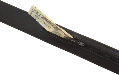 Mens Kennedy Money Belt - Leather Strap with Hidden Pocket for Cash & Travel Essentials- Anti Theft Accessories
