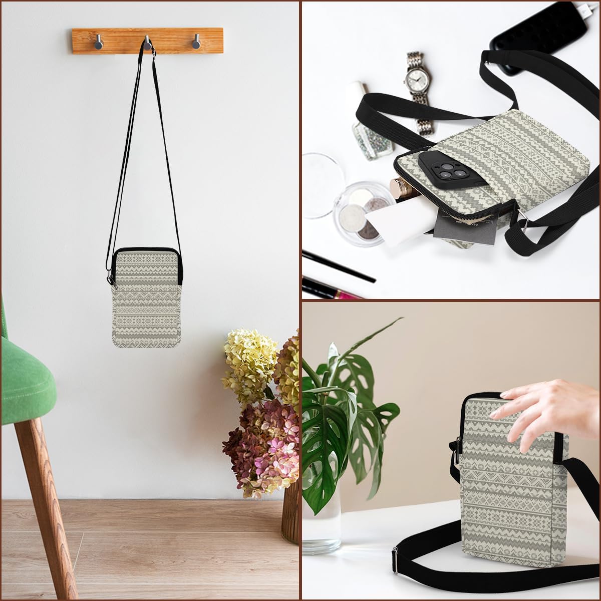 Aesthetic Crossbody Bags for Women Sling Bag Cute Small Sling Purse Bag with Adjustable Strap Outdoor Cell Phone Bags