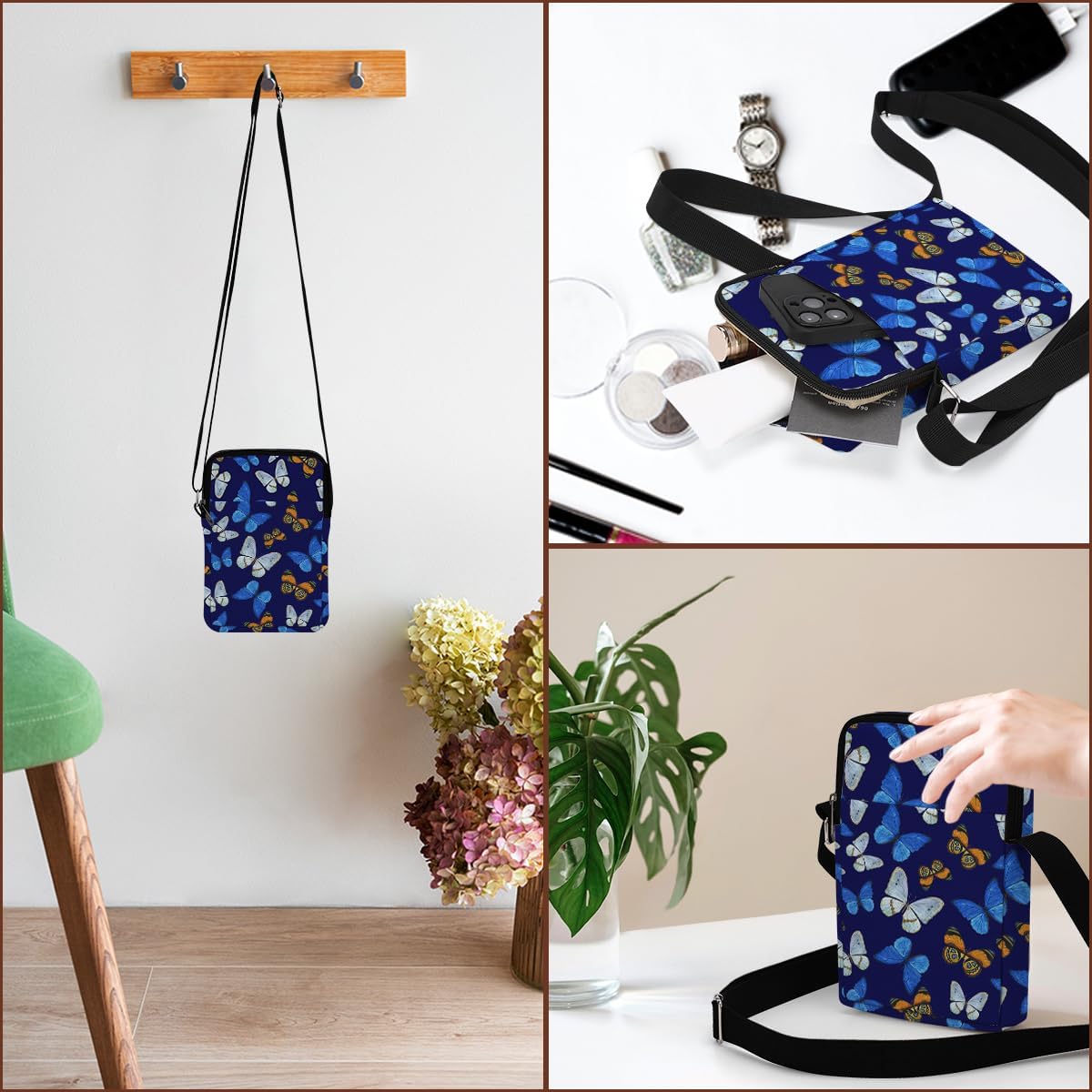 Aesthetic Crossbody Bags for Women Sling Bag Cute Small Sling Purse Bag with Adjustable Strap Outdoor Cell Phone Bags