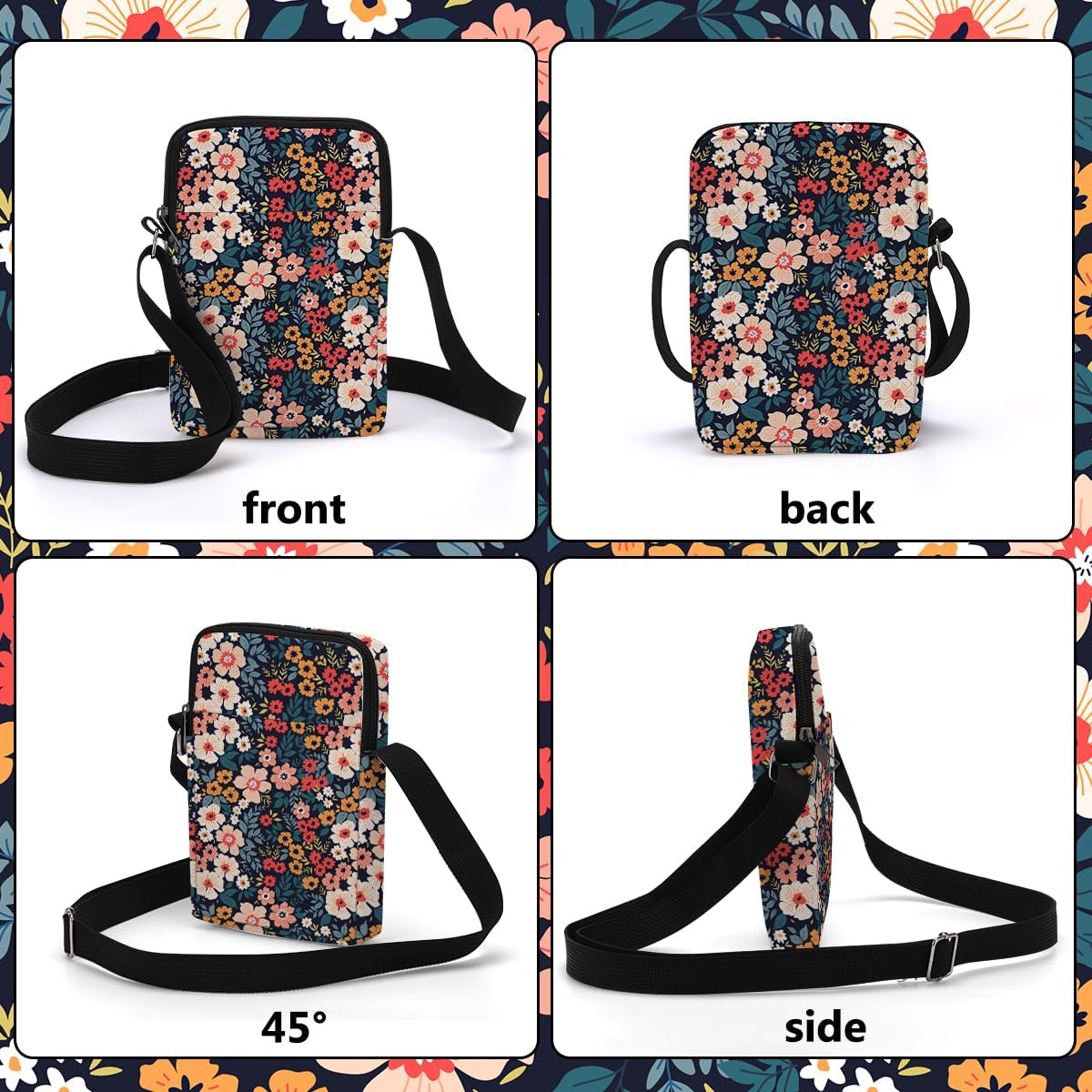 Aesthetic Crossbody Bags for Women Sling Bag Cute Small Sling Purse Bag with Adjustable Strap Outdoor Cell Phone Bags