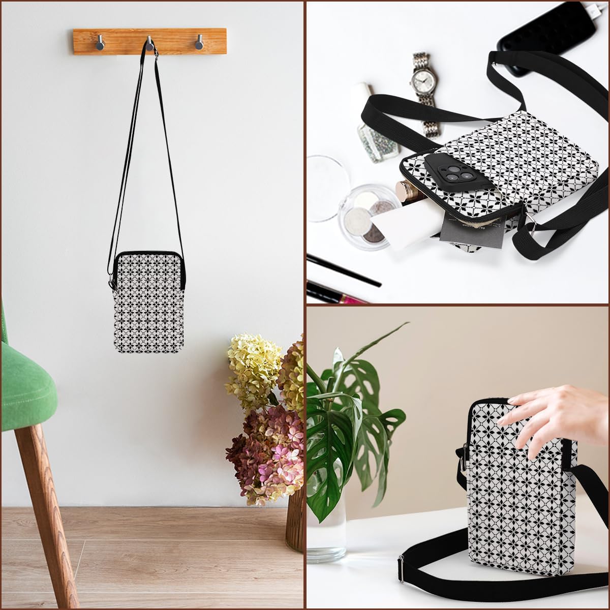 Aesthetic Crossbody Bags for Women Sling Bag Cute Small Sling Purse Bag with Adjustable Strap Outdoor Cell Phone Bags