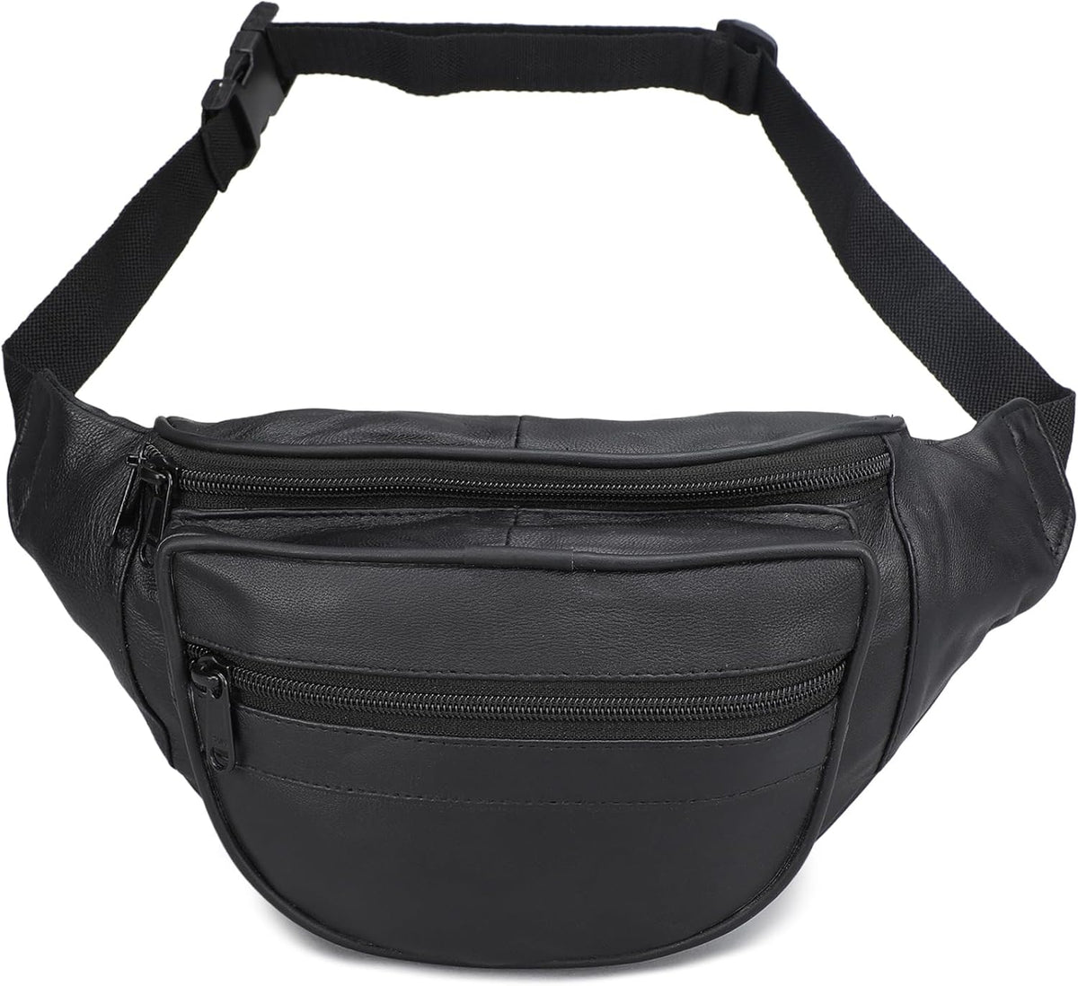 Leatherboss Genuine Leather Designer Travel Fanny Pack Holder Bag with Waist Belt, Red