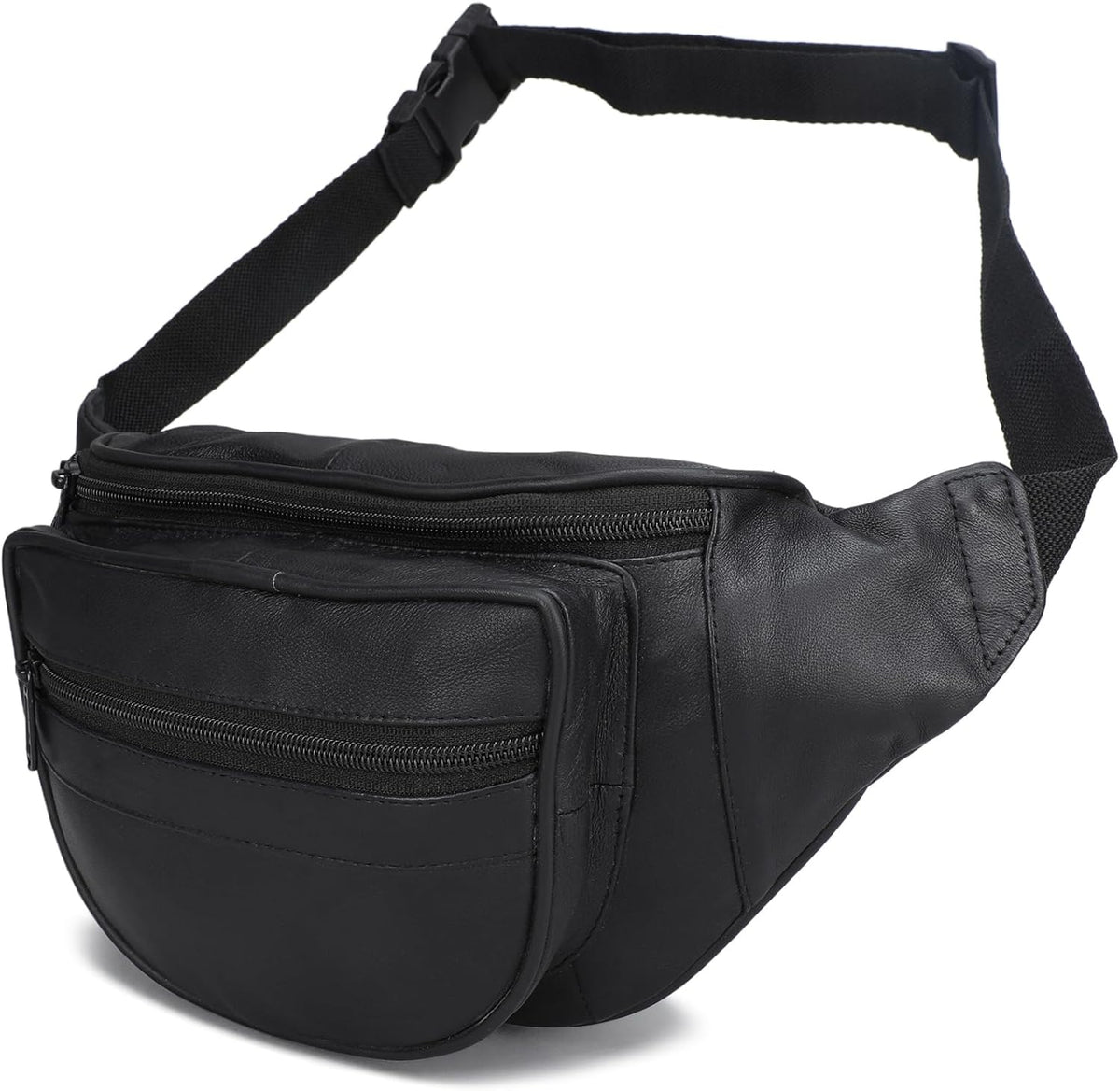 Leatherboss Genuine Leather Designer Travel Fanny Pack Holder Bag with Waist Belt, Red