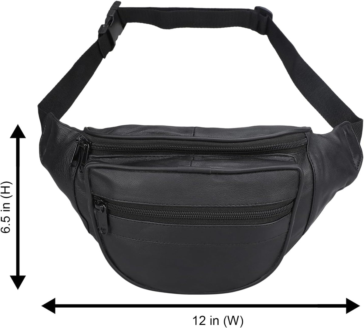 Leatherboss Genuine Leather Designer Travel Fanny Pack Holder Bag with Waist Belt, Red