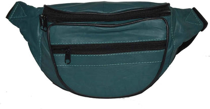Leatherboss Genuine Leather Designer Travel Fanny Pack Holder Bag with Waist Belt, Red