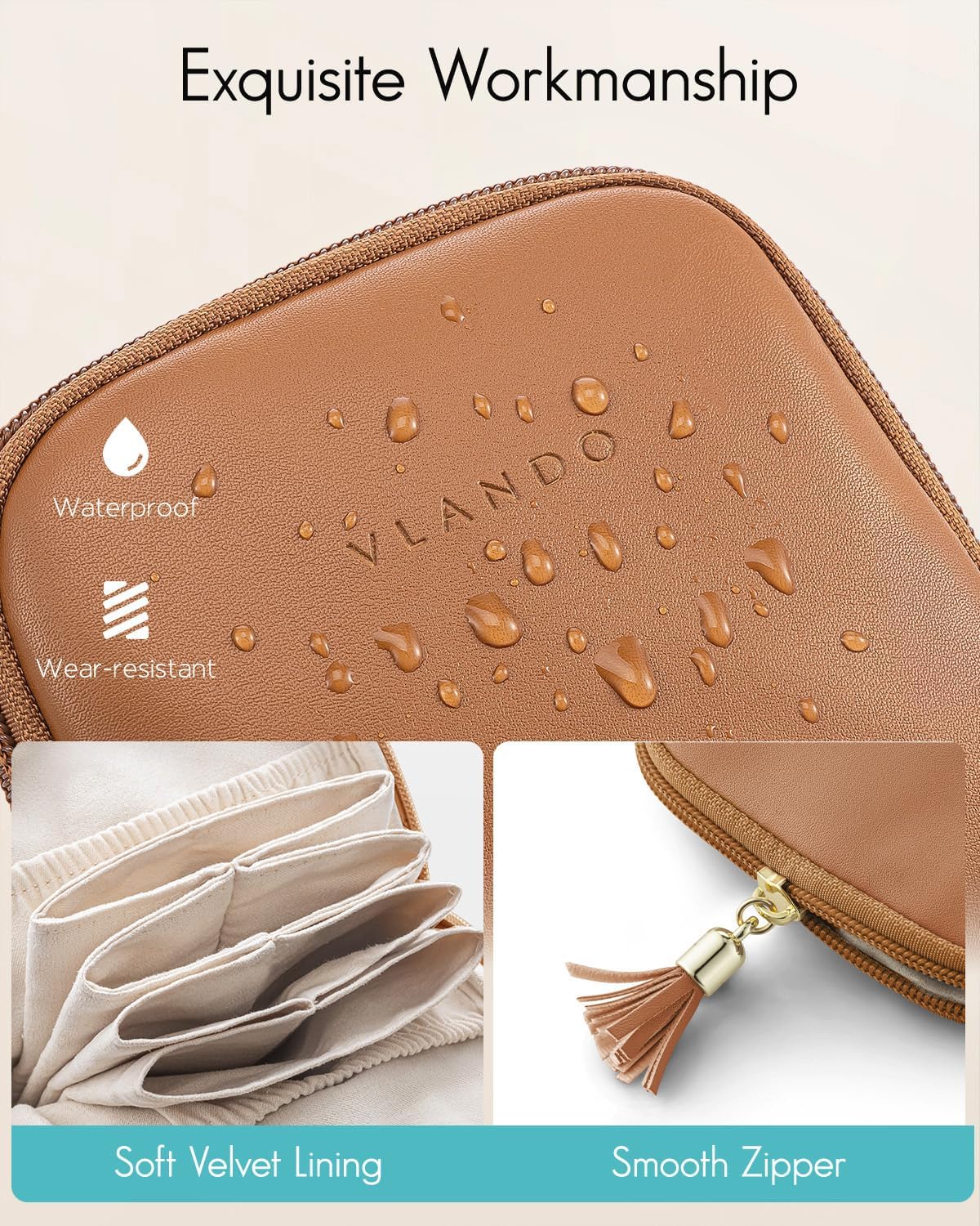 Small Travel Jewelry Case,Gifts for Women,Jewelry Pouch Bags with Zipper,Velvet Jewelry Organizer Storage Bag for Bracelet Rings Earring-Cream White