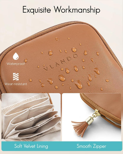 Small Travel Jewelry Case,Gifts for Women,Jewelry Pouch Bags with Zipper,Velvet Jewelry Organizer Storage Bag for Bracelet Rings Earring-Cream White
