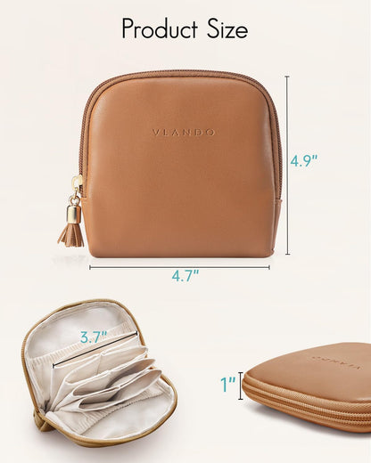 Small Travel Jewelry Case,Gifts for Women,Jewelry Pouch Bags with Zipper,Velvet Jewelry Organizer Storage Bag for Bracelet Rings Earring-Cream White