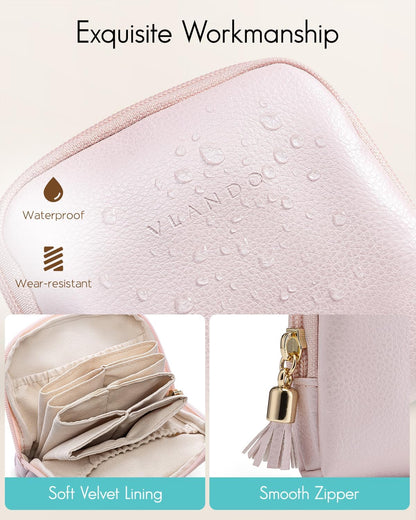 Small Travel Jewelry Case,Gifts for Women,Jewelry Pouch Bags with Zipper,Velvet Jewelry Organizer Storage Bag for Bracelet Rings Earring-Cream White