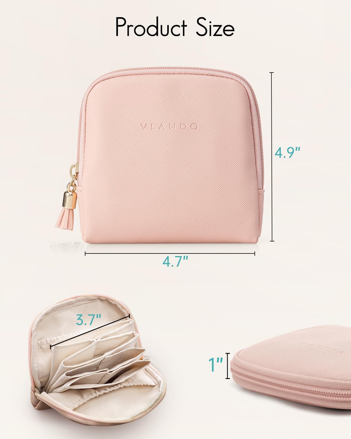 Small Travel Jewelry Case,Gifts for Women,Jewelry Pouch Bags with Zipper,Velvet Jewelry Organizer Storage Bag for Bracelet Rings Earring-Cream White