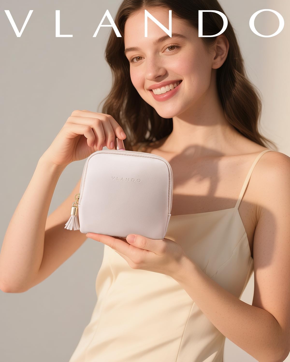 Small Travel Jewelry Case,Gifts for Women,Jewelry Pouch Bags with Zipper,Velvet Jewelry Organizer Storage Bag for Bracelet Rings Earring-Cream White