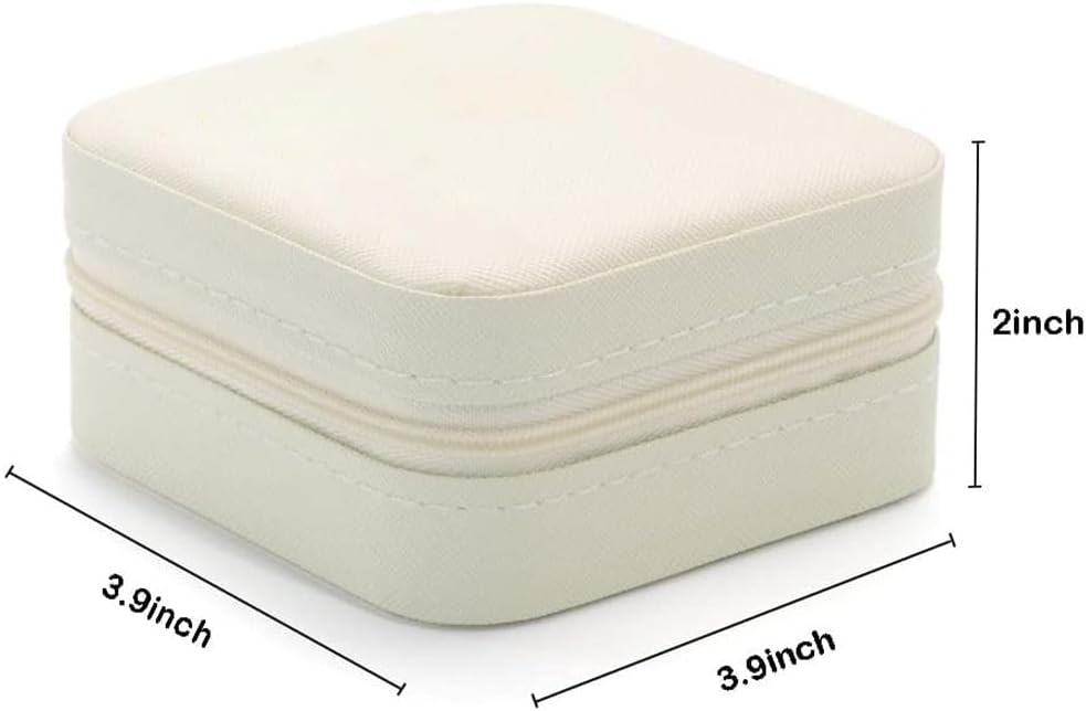 Ships Next Day, Custom Travel Jewelry Box with Name Birth Flower, Birthday Gifts for Women, Bridesmaid Proposal Gifts Personalized Small Travel Jewelry Case, Christmas Customized Gifts for Teen Girls