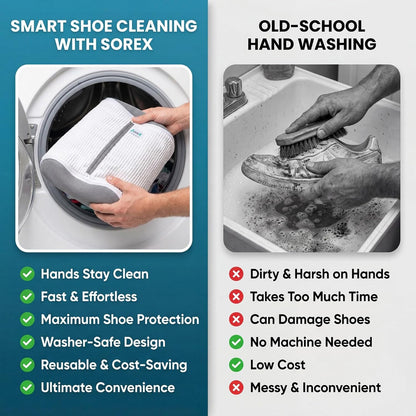 Shoe Washing Machine Bag with Zippered Pocket | Durable Mesh Sneaker Laundry Bag with 2 Laundry Balls & Shoe Washing Brush, Heavy Duty Zipper, No Color Transfer (Grey)