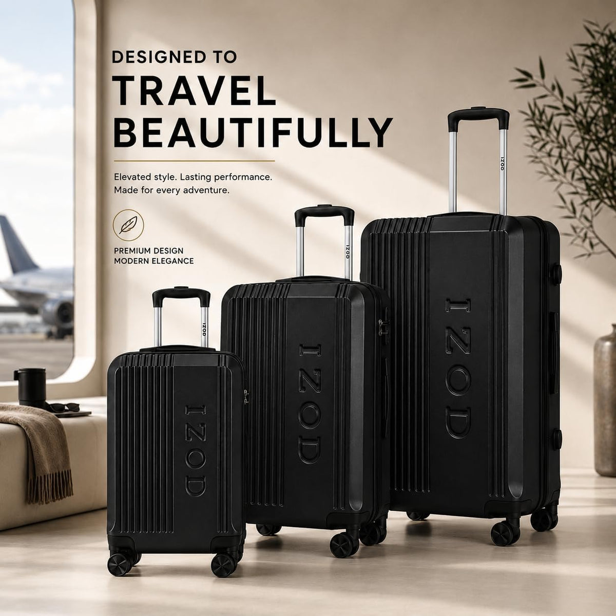 Zane 20-Inch Hardside Carry-On Luggage with Spinner Wheels - Navy | Expandable Hard Shell Suitcase, Airline-Approved - Durable and Lightweight Travel Luggage