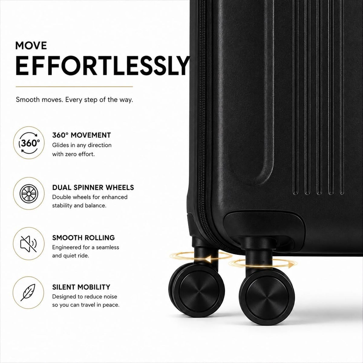 Zane 20-Inch Hardside Carry-On Luggage with Spinner Wheels - Navy | Expandable Hard Shell Suitcase, Airline-Approved - Durable and Lightweight Travel Luggage