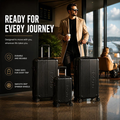 Zane 20-Inch Hardside Carry-On Luggage with Spinner Wheels - Navy | Expandable Hard Shell Suitcase, Airline-Approved - Durable and Lightweight Travel Luggage