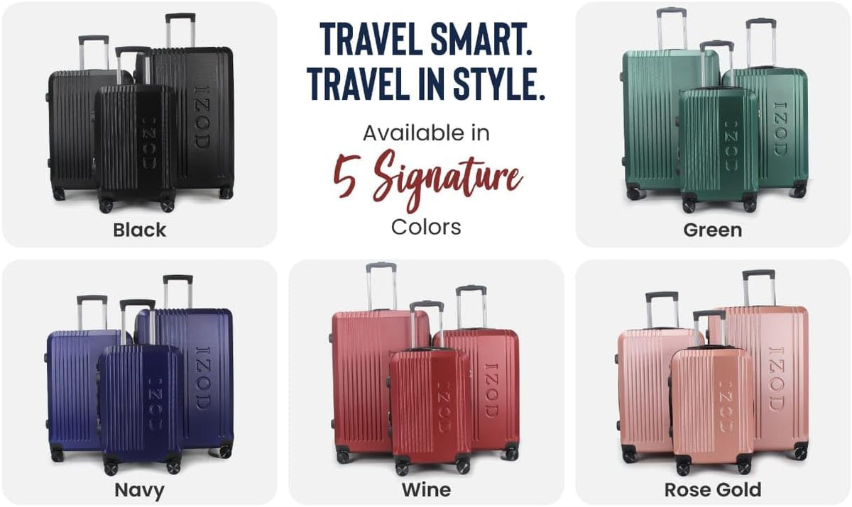 Zane 20-Inch Hardside Carry-On Luggage with Spinner Wheels - Navy | Expandable Hard Shell Suitcase, Airline-Approved - Durable and Lightweight Travel Luggage