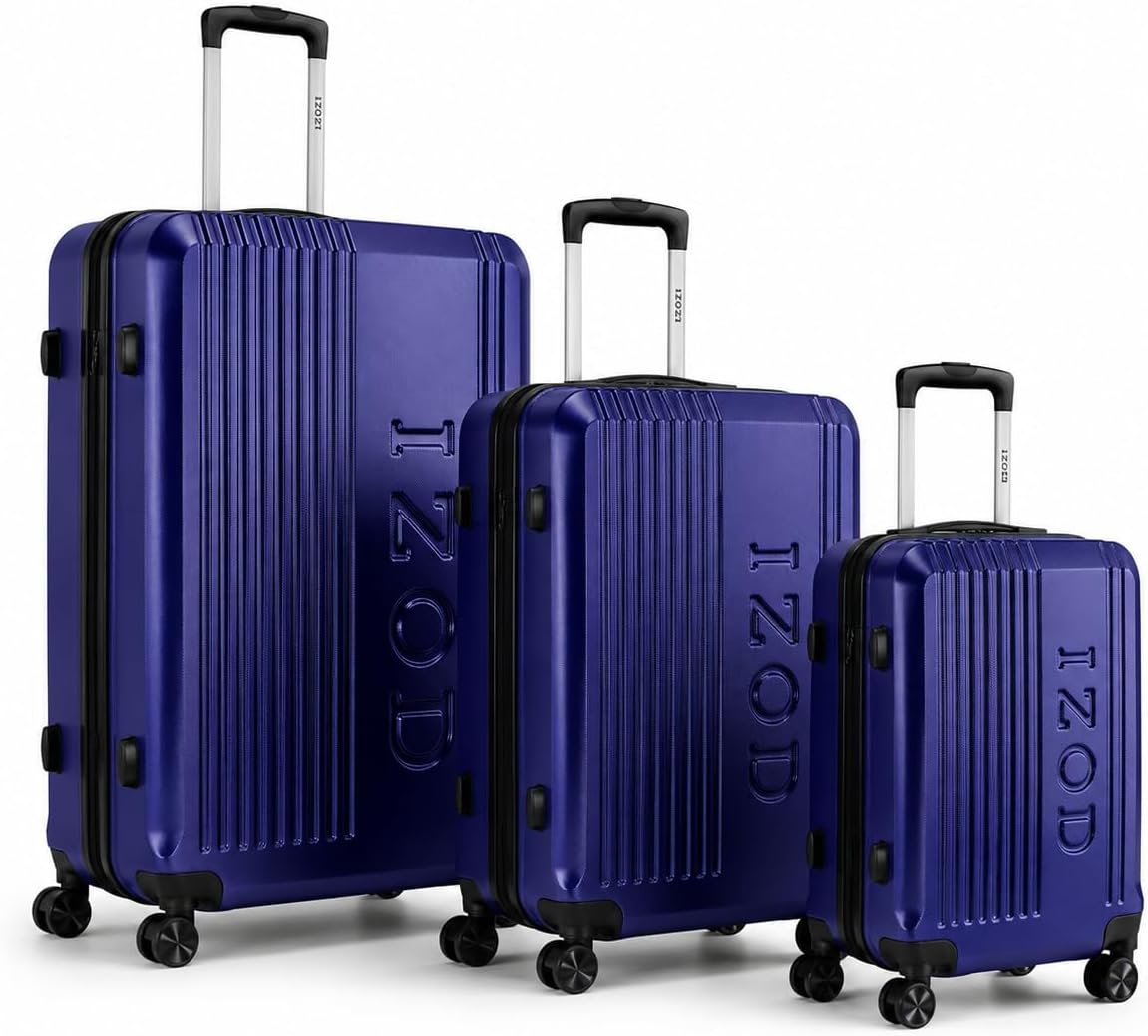 Zane 20-Inch Hardside Carry-On Luggage with Spinner Wheels - Navy | Expandable Hard Shell Suitcase, Airline-Approved - Durable and Lightweight Travel Luggage