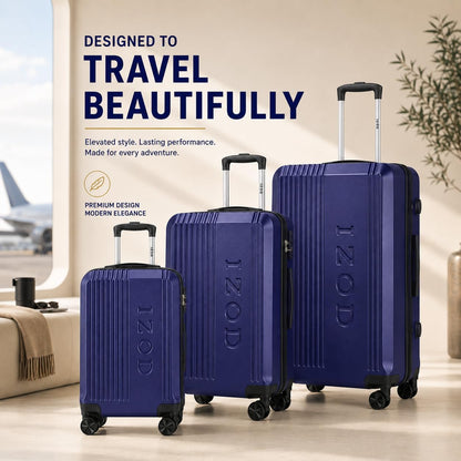Zane 20-Inch Hardside Carry-On Luggage with Spinner Wheels - Navy | Expandable Hard Shell Suitcase, Airline-Approved - Durable and Lightweight Travel Luggage