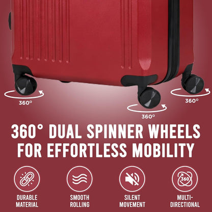 Zane 20-Inch Hardside Carry-On Luggage with Spinner Wheels - Navy | Expandable Hard Shell Suitcase, Airline-Approved - Durable and Lightweight Travel Luggage
