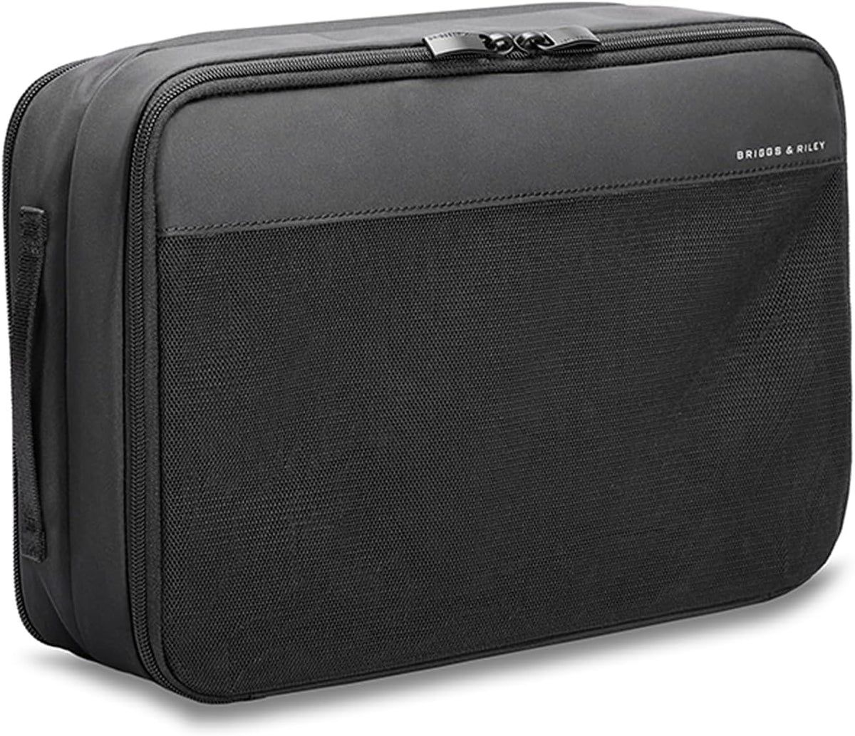 Double-Sided Packing Cube for Travel - Essential Pack Accessories for Women & Men, Luggage & Suitcase Organizer Bag for Clothes, Versatile Design - Travel Essentials, Black