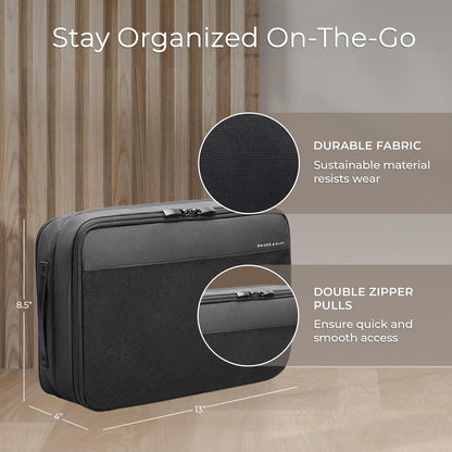 Double-Sided Packing Cube for Travel - Essential Pack Accessories for Women & Men, Luggage & Suitcase Organizer Bag for Clothes, Versatile Design - Travel Essentials, Black