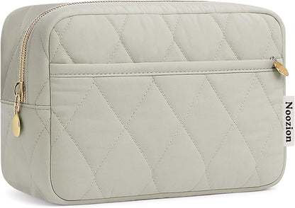 Makeup Bag Travel Toiletry Bag, Puffy Padded Cosmetic Bag for Women, Makeup Organizer Case, Wide-open Pouch Purse, Travel Essentials