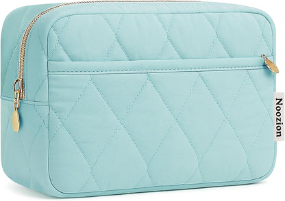 Makeup Bag Travel Toiletry Bag, Puffy Padded Cosmetic Bag for Women, Makeup Organizer Case, Wide-open Pouch Purse, Travel Essentials