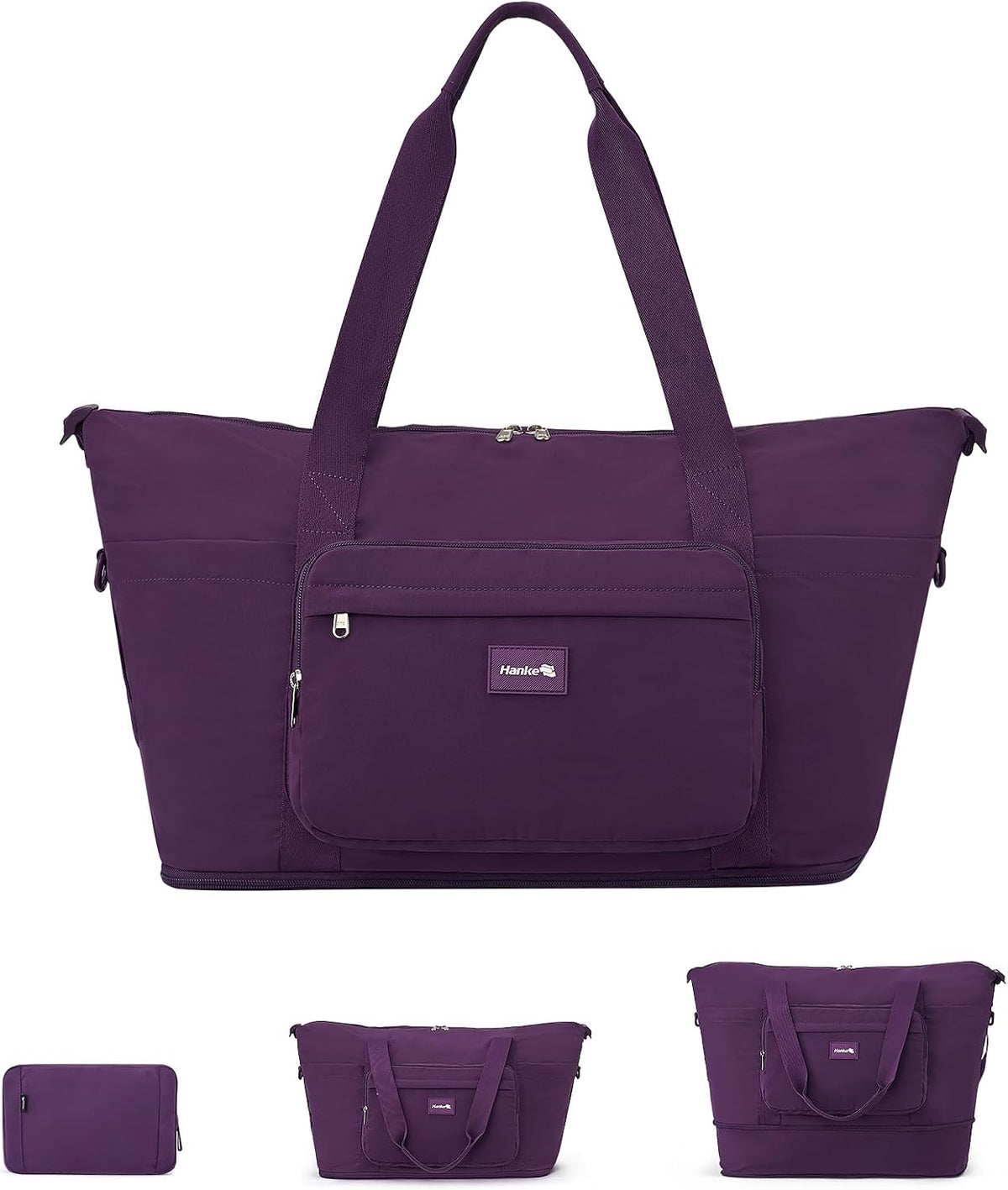 40L Foldable Expandable Travel Tote Bag,Wet Dry Separation Laptop Weekender Carry On Bag for Travel Gym Beach Daily Use
