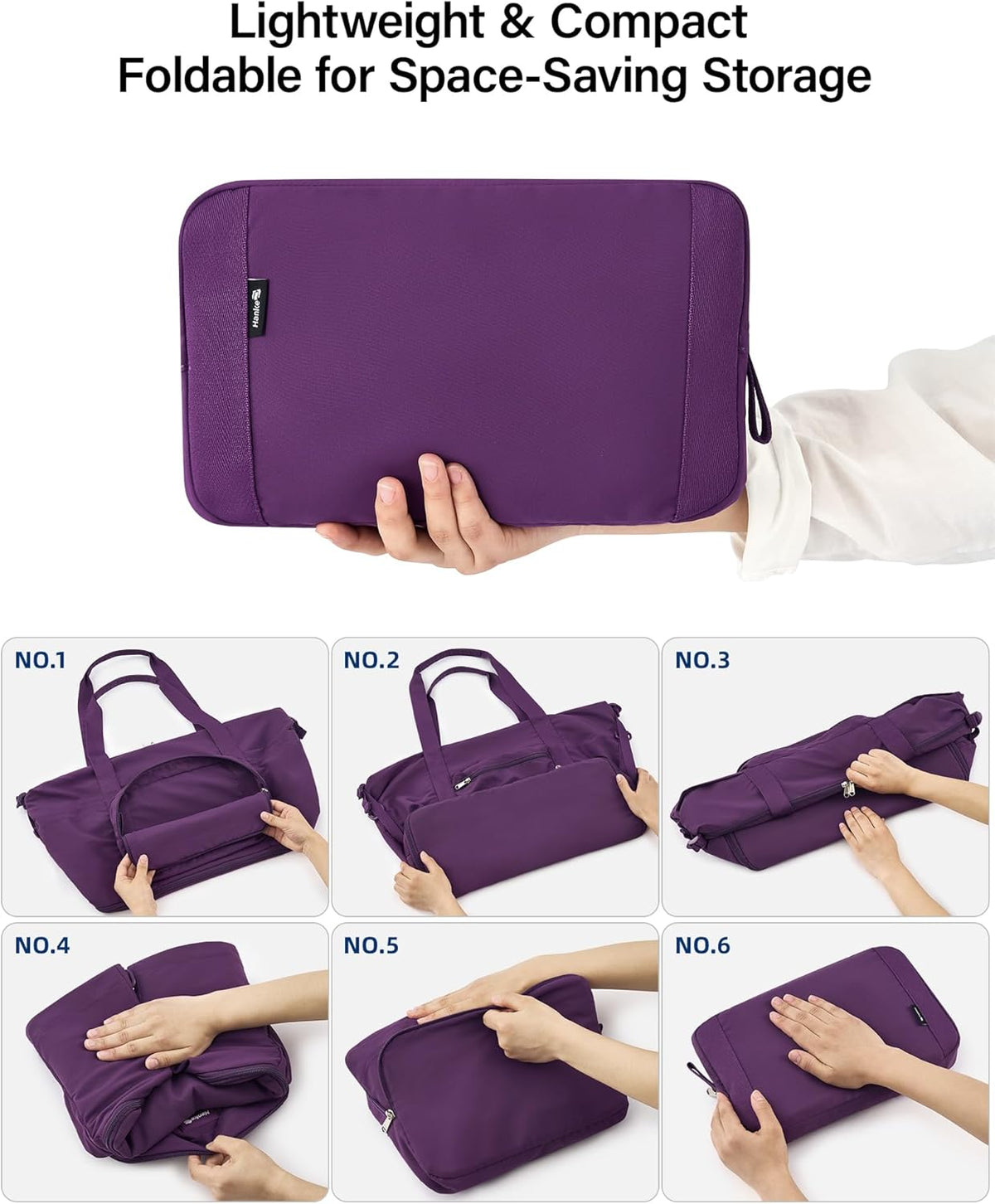 40L Foldable Expandable Travel Tote Bag,Wet Dry Separation Laptop Weekender Carry On Bag for Travel Gym Beach Daily Use