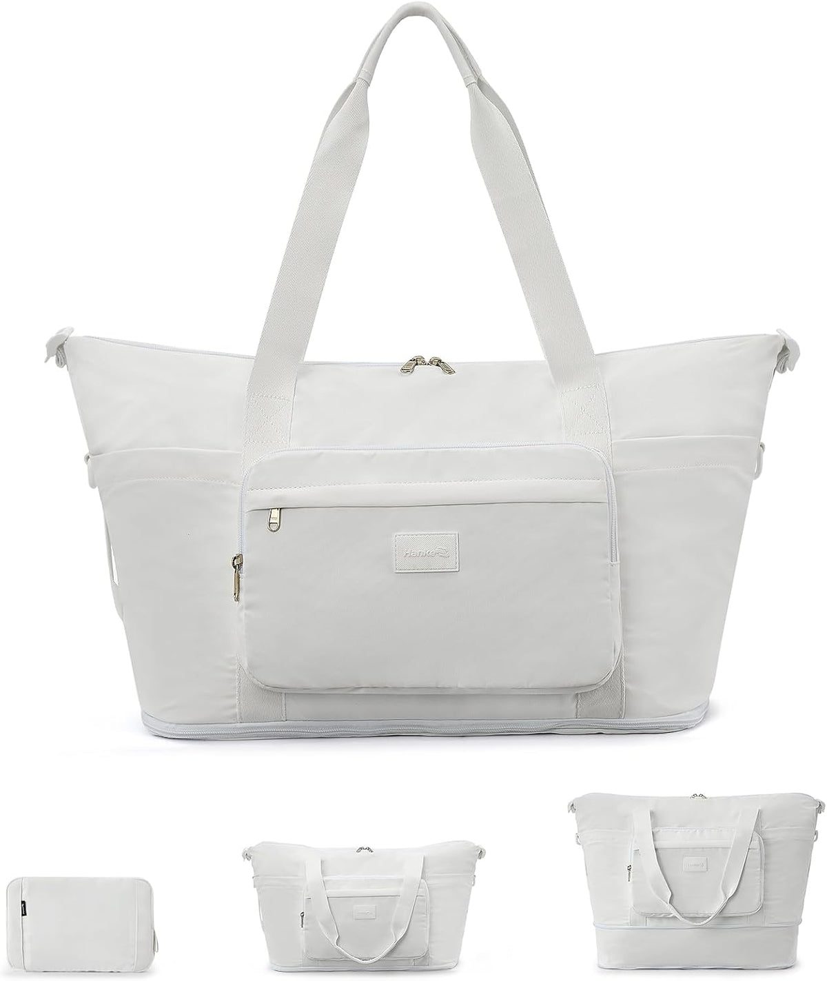 40L Foldable Expandable Travel Tote Bag,Wet Dry Separation Laptop Weekender Carry On Bag for Travel Gym Beach Daily Use