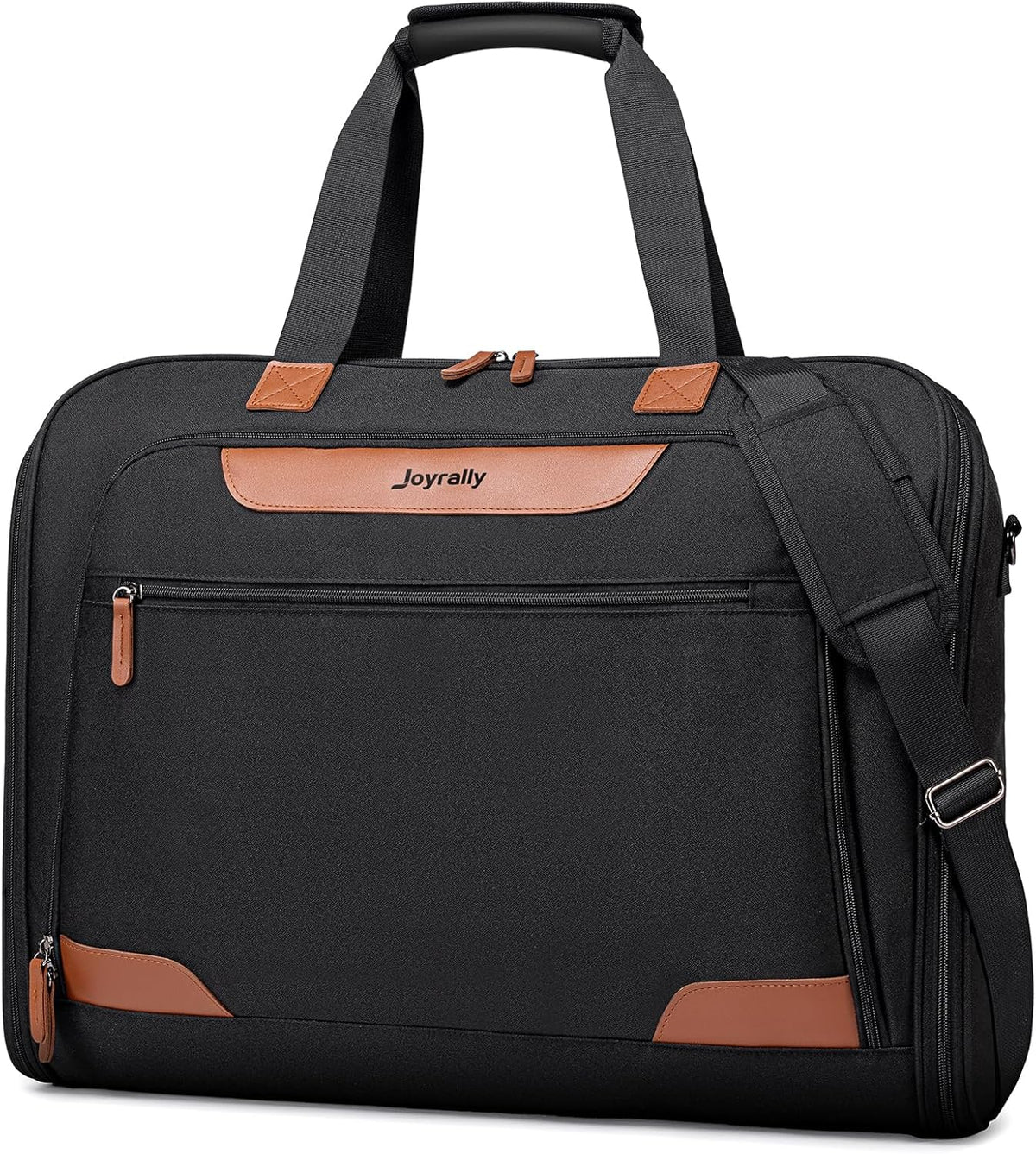 Garment Bags for Travel, Carry on Garment Bag with Shoulder Strap, Foldable Suit Travel Bags for Men, Wrinkle Free Garment Travel Bag for Hanging Clothes, Black