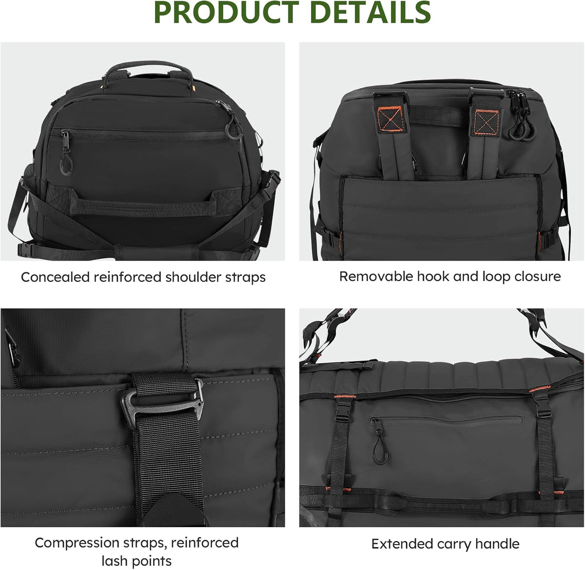 86L Foldable Duffle Bag with Wheels - Waterproof Rolling Travel Bag, Collapsible Luggage No Telescopic Handle, for Men Women Camping Sports Weekend Trips，Blue