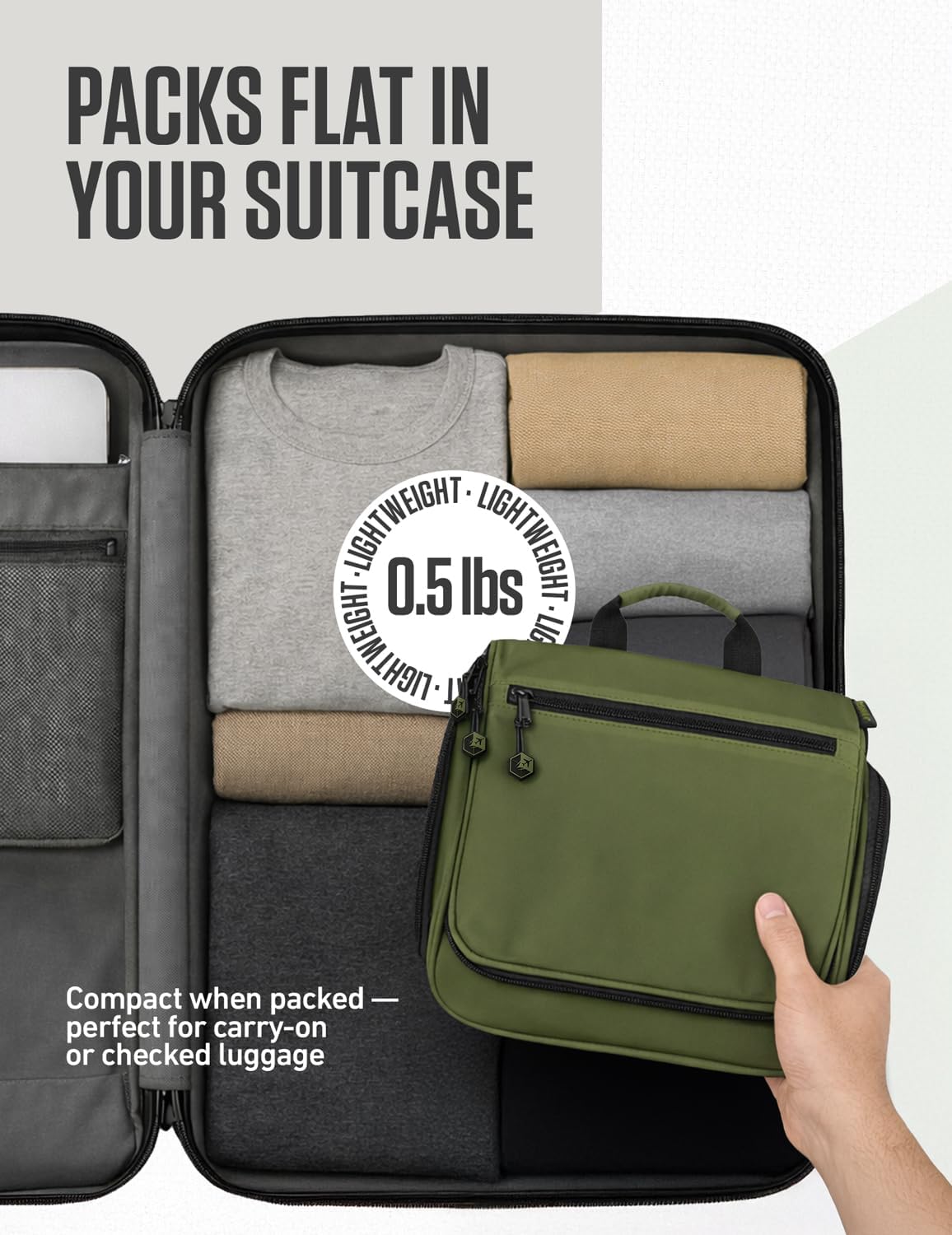 Hanging Travel Toiletry Bag for Women & Men – Large Toiletry Organizer with 18 Compartments, Removable TSA Pouch, Travel Wash Bag for Toiletries, Makeup & Shaving Kit (Forest Green)