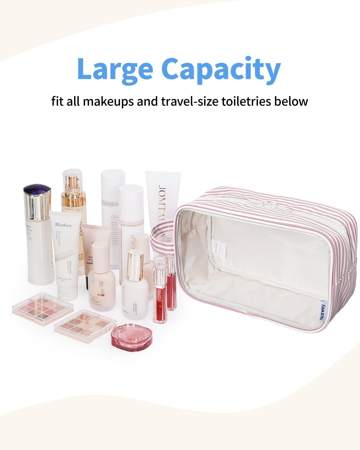 Clear Toiletry Bags for Traveling Women Men, Clear Travel Bags for Toiletries Makeup Bag Cosmetic Bag with Zipper, Make Up Organizer, Skincare Bag (Mint Green Checkerboard)