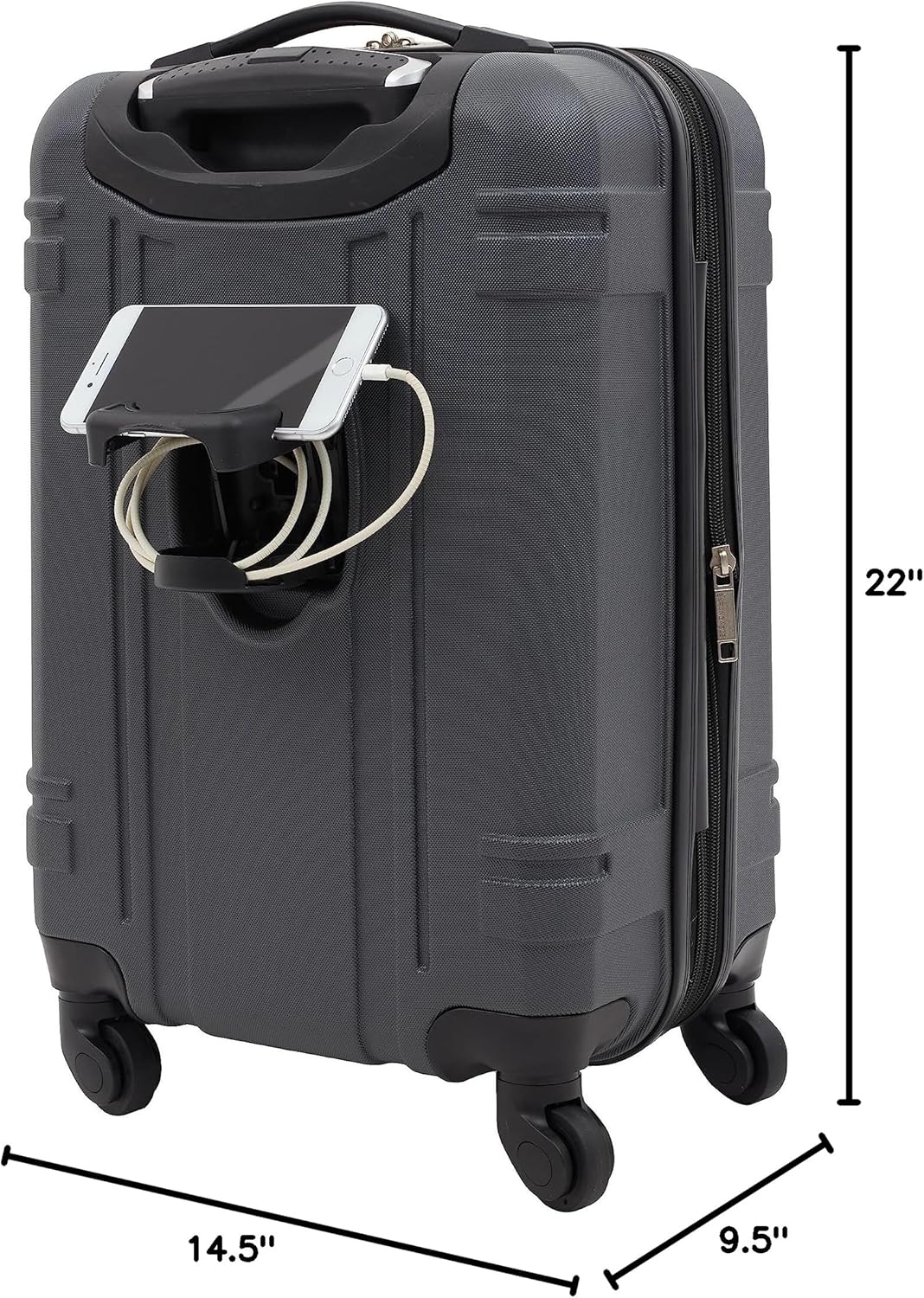 20" Astral Hardside Carry-On Luggage, Black