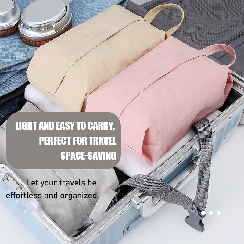 Travel Storage Bag for Clothes, Underwear, and Cosmetics – Water-Resistant, Compact, and Multi-purpose Organizers for Luggage and Travel (Pink, Gray, Beige)