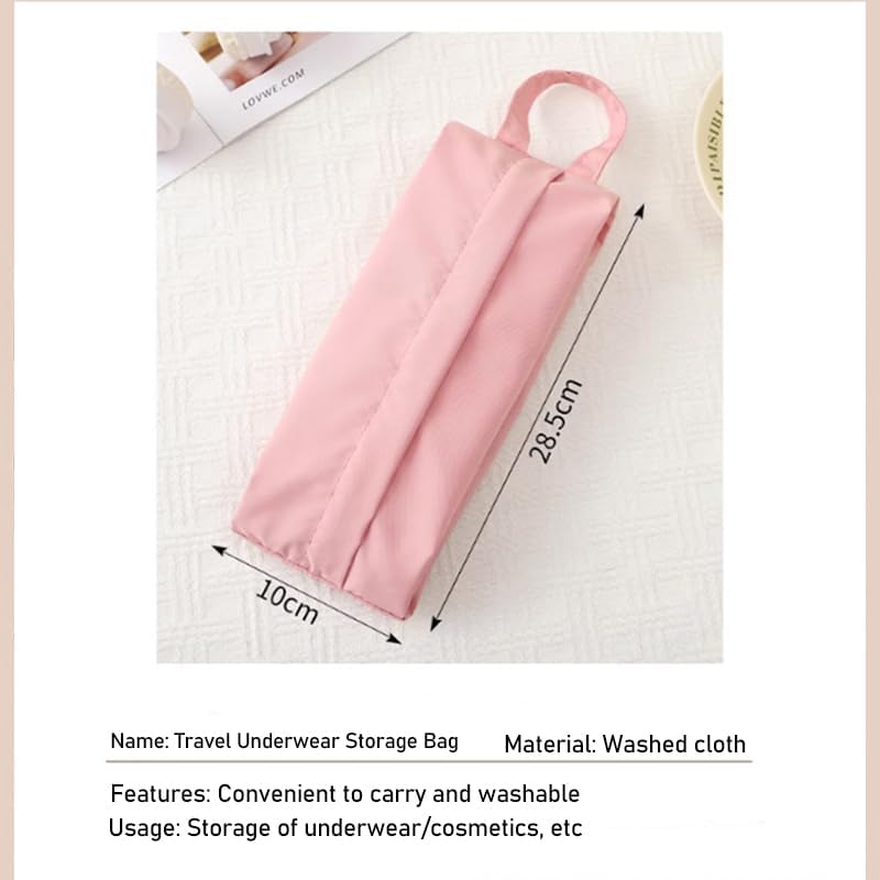 Travel Storage Bag for Clothes, Underwear, and Cosmetics – Water-Resistant, Compact, and Multi-purpose Organizers for Luggage and Travel (Pink, Gray, Beige)
