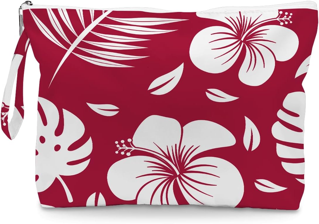 Wet Dry Bag, Wet Bag for Swimsuit, Diaper Sunscreen Large Zipper Pouch Waterproof Pouch, Beach Bags for Women, Cherry and Orange Pattern, Gifts for Ladies Girls Friends Colleagues and Sisters