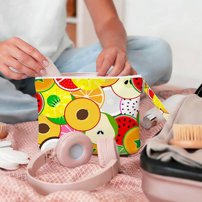 Wet Dry Bag, Wet Bag for Swimsuit, Diaper Sunscreen Large Zipper Pouch Waterproof Pouch, Beach Bags for Women, Cherry and Orange Pattern, Gifts for Ladies Girls Friends Colleagues and Sisters
