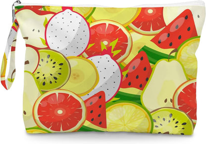 Wet Dry Bag, Wet Bag for Swimsuit, Diaper Sunscreen Large Zipper Pouch Waterproof Pouch, Beach Bags for Women, Cherry and Orange Pattern, Gifts for Ladies Girls Friends Colleagues and Sisters