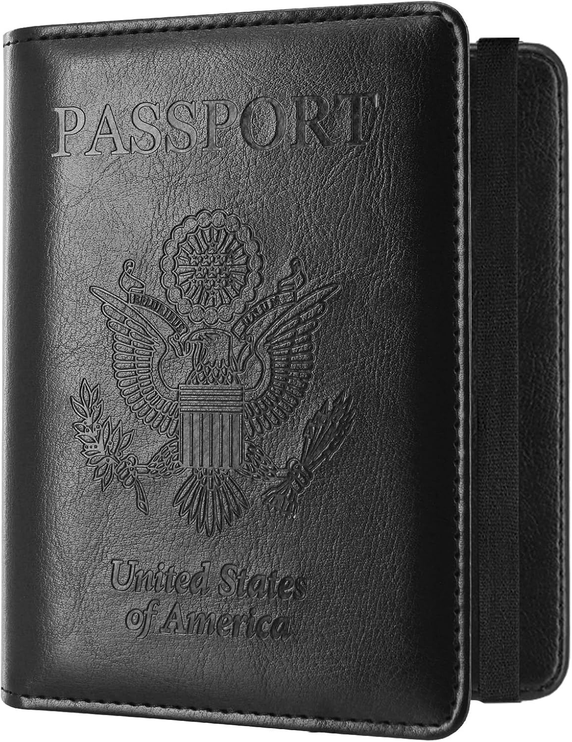 RFID BLOCKING Passport Holder Travel Wallet - Premium PU Leather Cover Passport book with Card Holder, Pen Slot, Keep Organization, and Travel Essentials for Women and Men, Blossom
