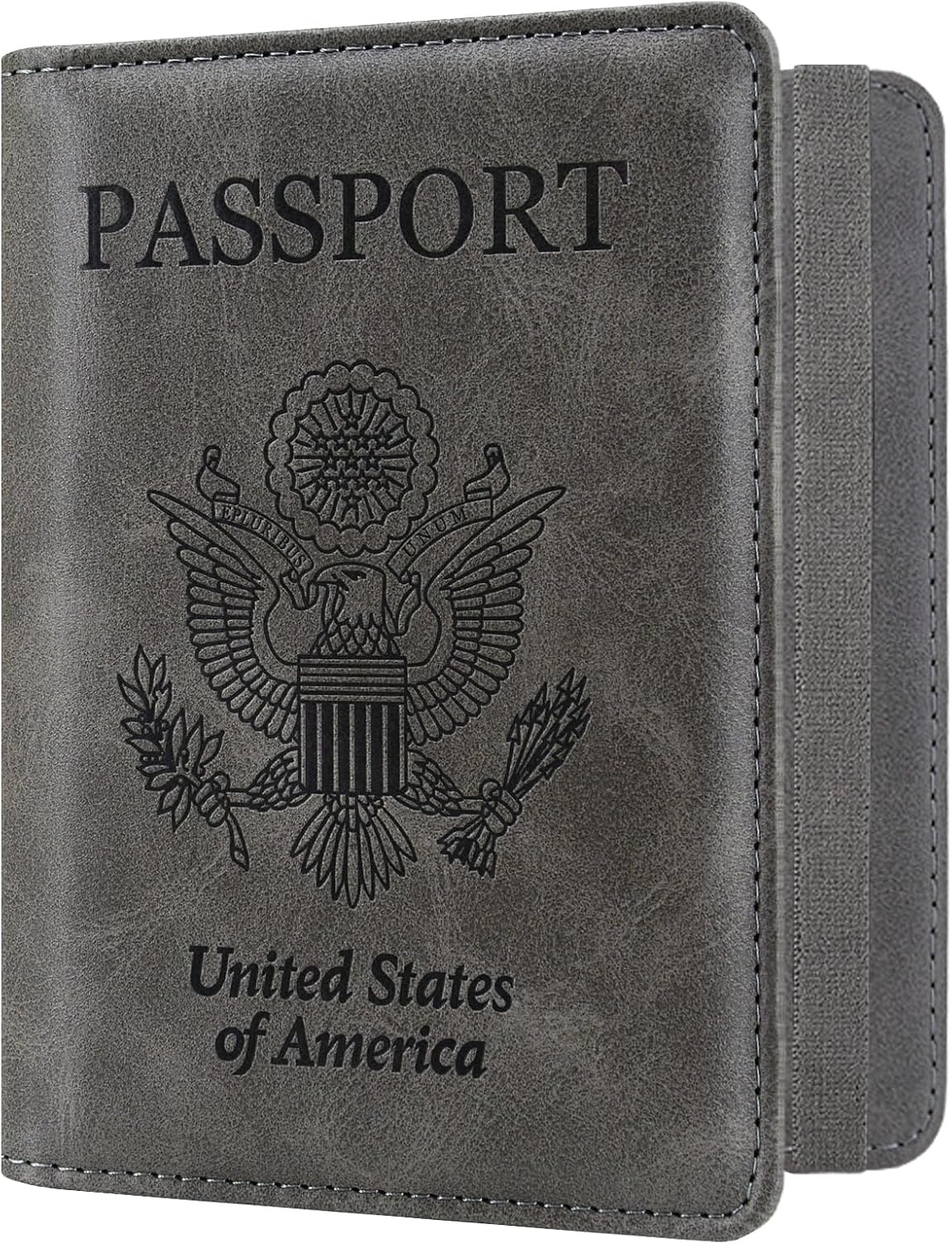 RFID BLOCKING Passport Holder Travel Wallet - Premium PU Leather Cover Passport book with Card Holder, Pen Slot, Keep Organization, and Travel Essentials for Women and Men, Blossom