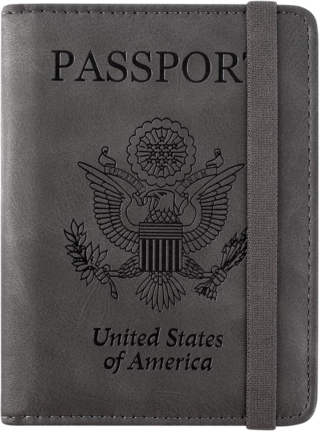 RFID BLOCKING Passport Holder Travel Wallet - Premium PU Leather Cover Passport book with Card Holder, Pen Slot, Keep Organization, and Travel Essentials for Women and Men, Blossom
