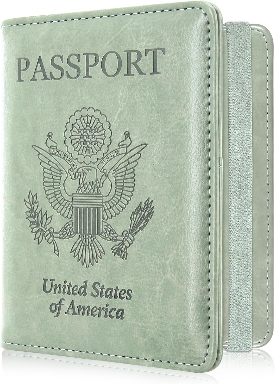 RFID BLOCKING Passport Holder Travel Wallet - Premium PU Leather Cover Passport book with Card Holder, Pen Slot, Keep Organization, and Travel Essentials for Women and Men, Blossom