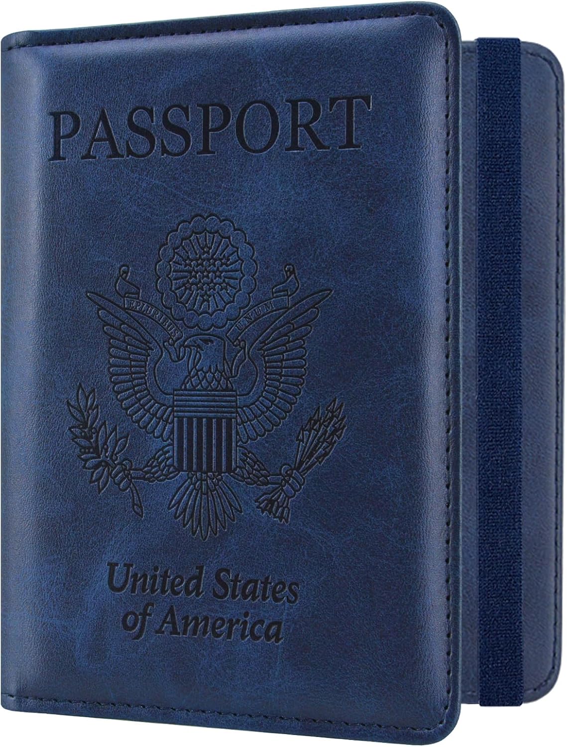 RFID BLOCKING Passport Holder Travel Wallet - Premium PU Leather Cover Passport book with Card Holder, Pen Slot, Keep Organization, and Travel Essentials for Women and Men, Blossom